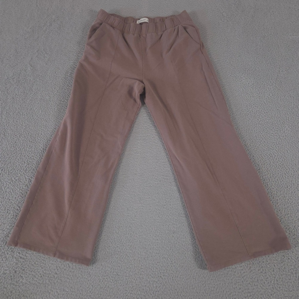 Abercrombie & Fitch Pants Womens XL Brown Soft A&F Collection Wide Leg Cotton